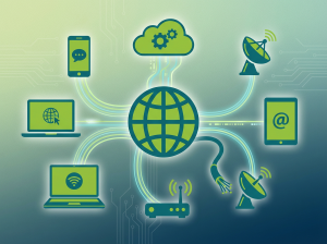 Zukunft der Konnektivität: Digitale Pfade und vernetzte Geräte.