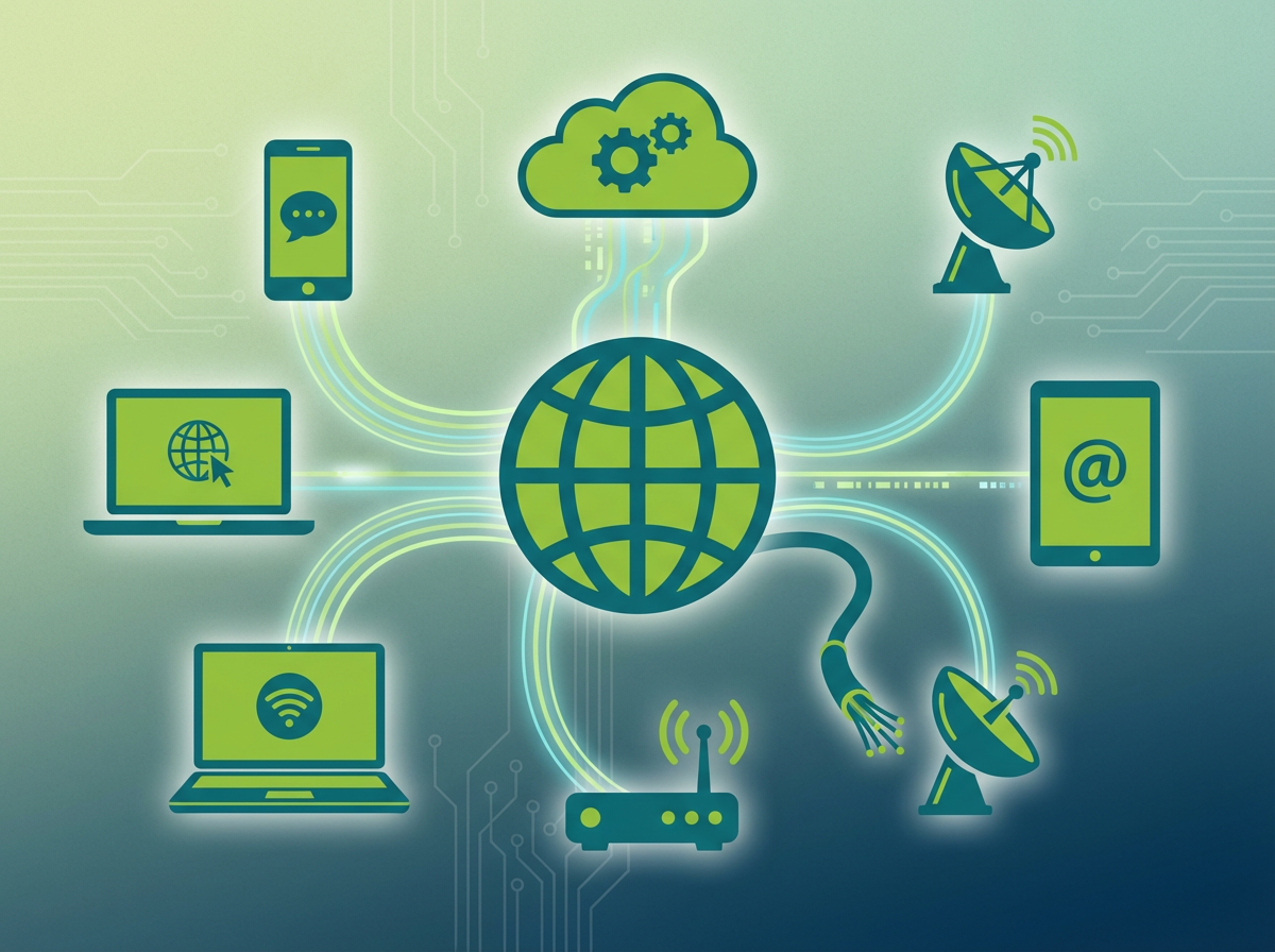 Zukunft der Konnektivität: Digitale Pfade und vernetzte Geräte.